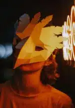 Masker van een arend in papercraft 3D, weergave 7