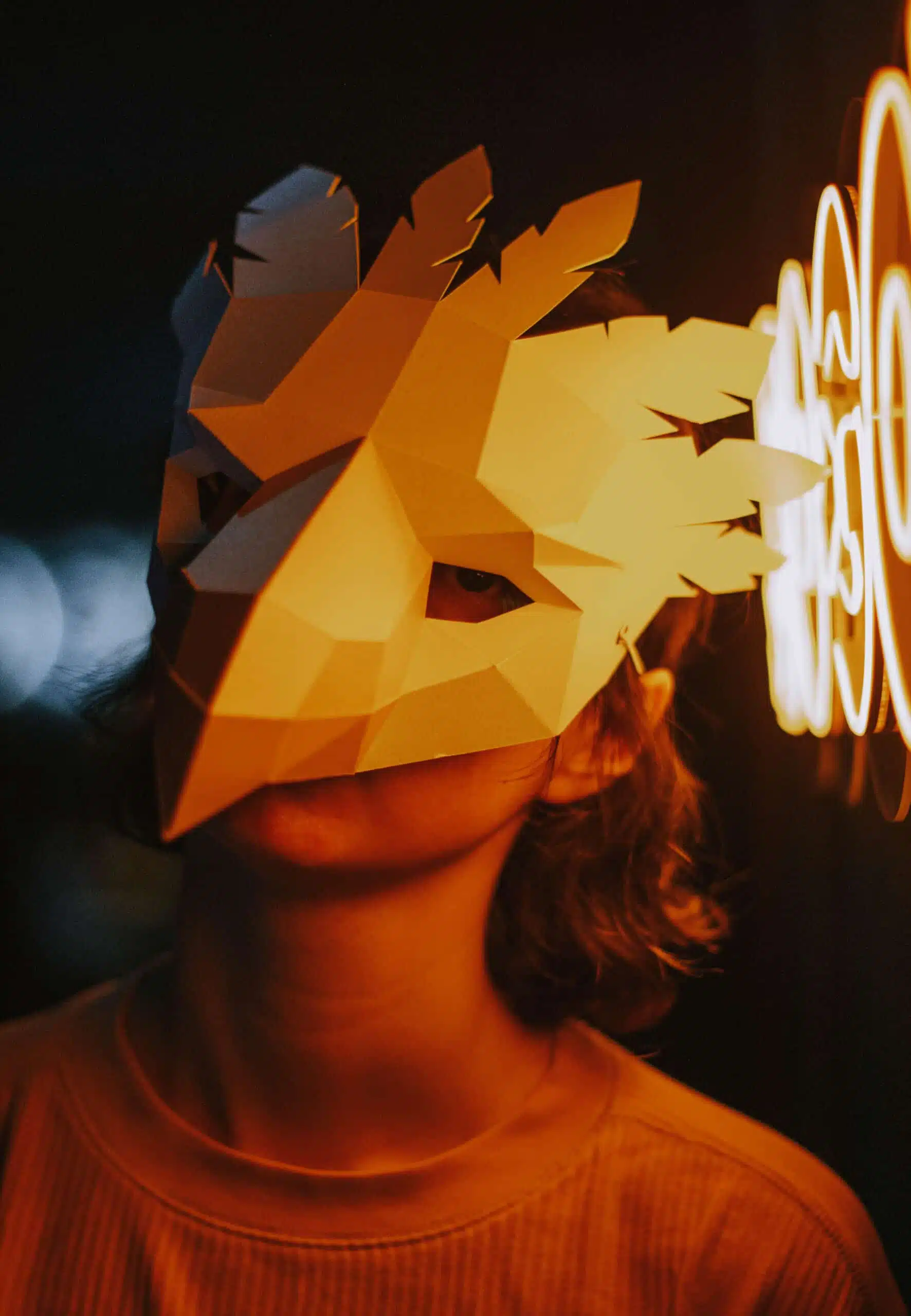 Masker van een arend in papercraft 3D, weergave 7