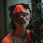 Masque chien papercraft 3D