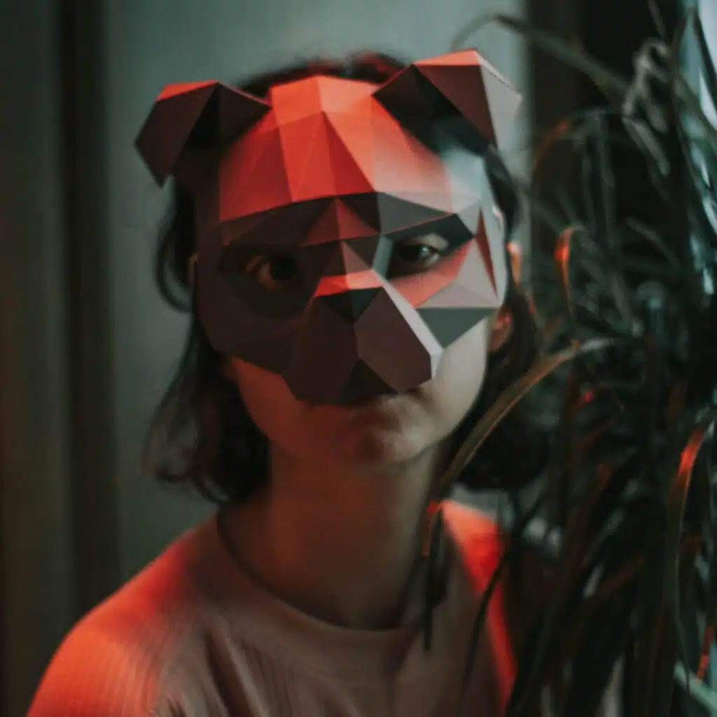 Máscara de perro papercraft 3D