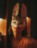 3D papercraft konijnenmasker, weergave 2