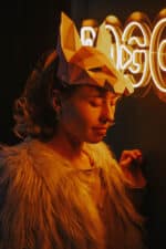 Papercraft of cat mask in origami 3D