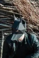 Dobermann-masker in 3D-papercraft, weergave 6