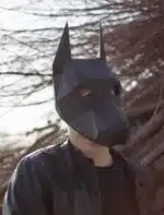 Dobermann-masker in 3D-papercraft, 3D-model