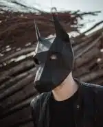 Dobermann-masker in 3D-papercraft, weergave 2