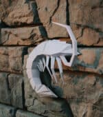 Crevette en papercraft 3D