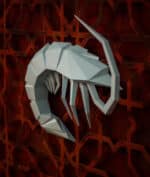 Crevette en papercraft 3D