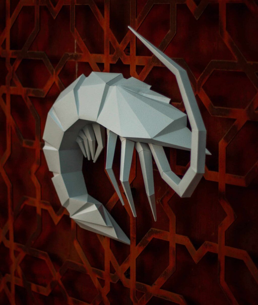 3D-Papercraft-Garnele