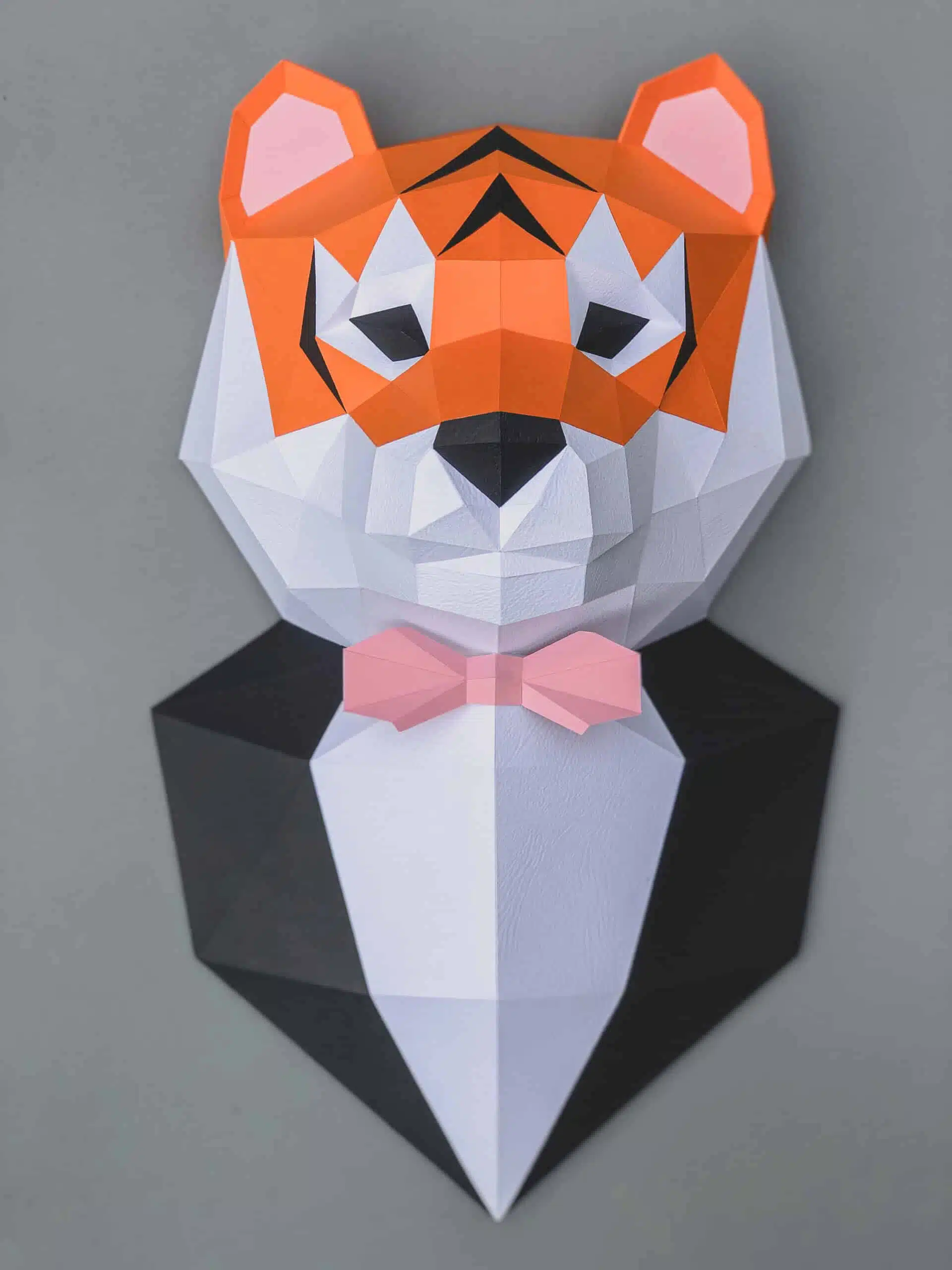 Troféetijger in pak papercraft 3D, weergave 9