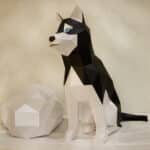 Husky en papercraft 3D