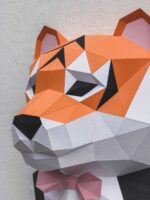 Trofeo de tigre con traje papercraft 3D