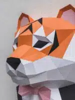 Troféetijger in pak papercraft 3D, weergave 5