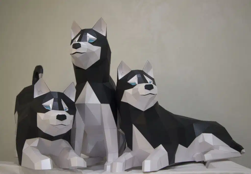 3D Husky papercraft, weergave 10