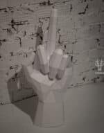 Papercraft de dedo do meio em origami 3D