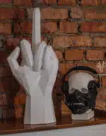 Papercraft de dedo do meio em origami 3D