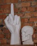 Papercraft 3D dedo do meio branco