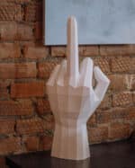 Papercraft de dedo do meio em origami 3D