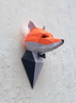 Papercraft de renard en costume en origami 3D