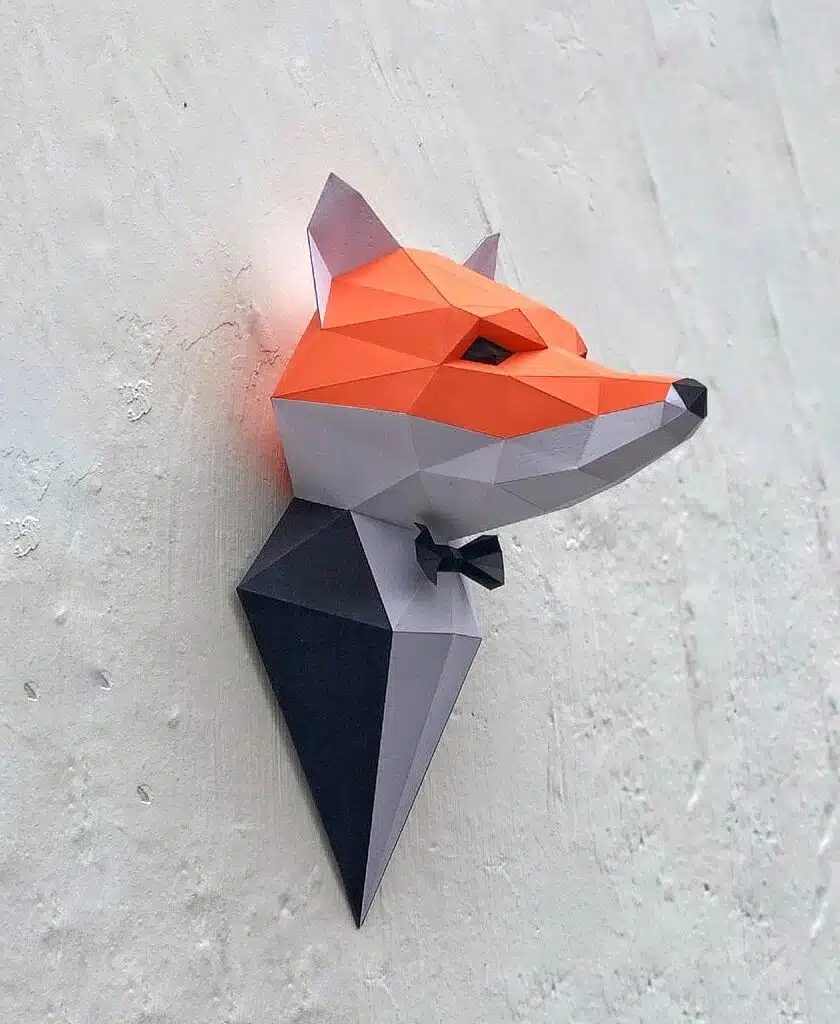 Papercraft 3D renard en costume