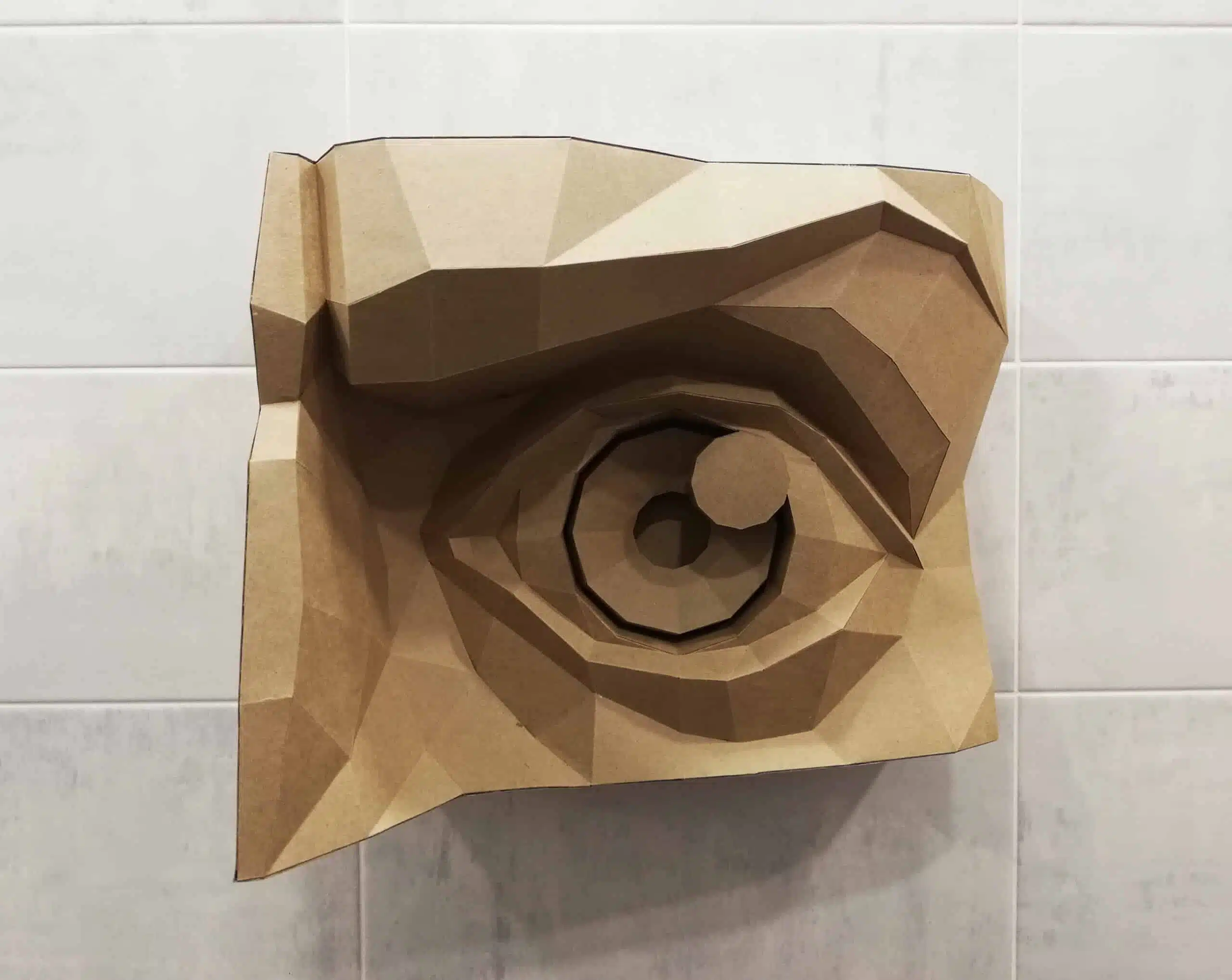 Papercraft 3D ogen (links en rechts), weergave 7