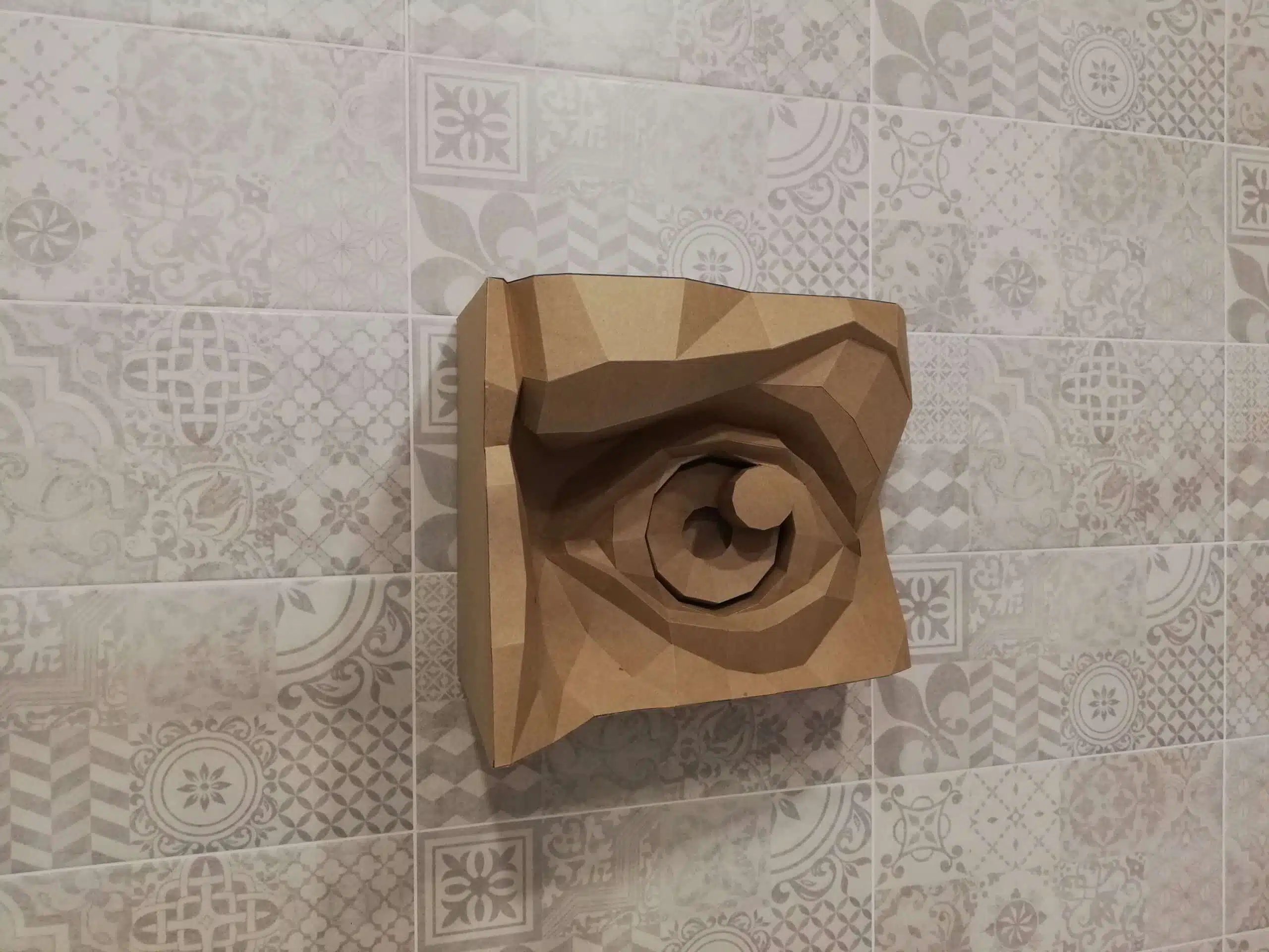 Papercraft 3D ogen (links en rechts), weergave 5