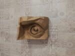 Papercraft of left and right eyes in 3D origami