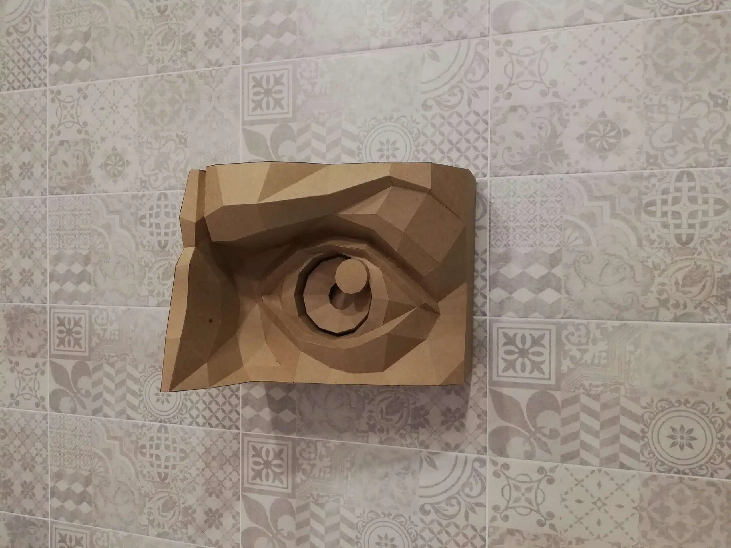 Papercraft 3D ogen (links en rechts), weergave 4