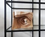 Papercraft of left and right eyes in 3D origami