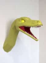 Papercraft de velociraptor en origami 3D