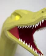 Papercraft de velociraptor en origami 3D