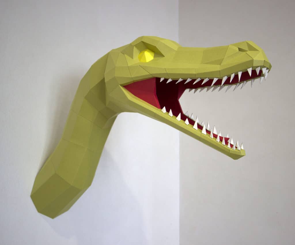 Papercraft de velociraptor en origami 3D Papercraft de velociraptor en origami 3D