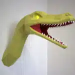Papercraft de velociraptor en origami 3D