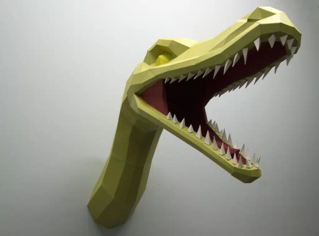 Raptor papercraft 3D, weergave 3