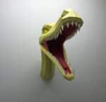 Papercraft de velociraptor en origami 3D