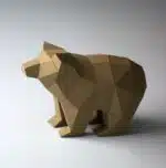 Petit ours simple en papercraft 3D