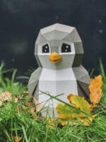 Papercraft de pingouin jouet en origami 3D
