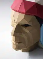 3D Papercraft Indiaans stamhoofd, weergave 4