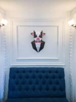 Papercraft von einem Stier im Anzug in Origami 3D