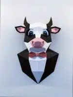 Stier in pak papercraft 3D, weergave 6