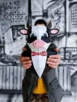 Stier in pak papercraft 3D, 3D-model