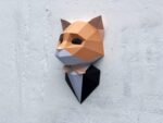 Katze im Anzug Papercraft 3D