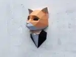 Kat in pak papercraft 3D, weergave 2