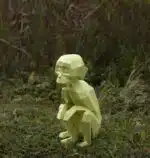 Scimmia seduta in papercraft 3D