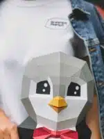 Pinguino con farfallino in papercraft 3D