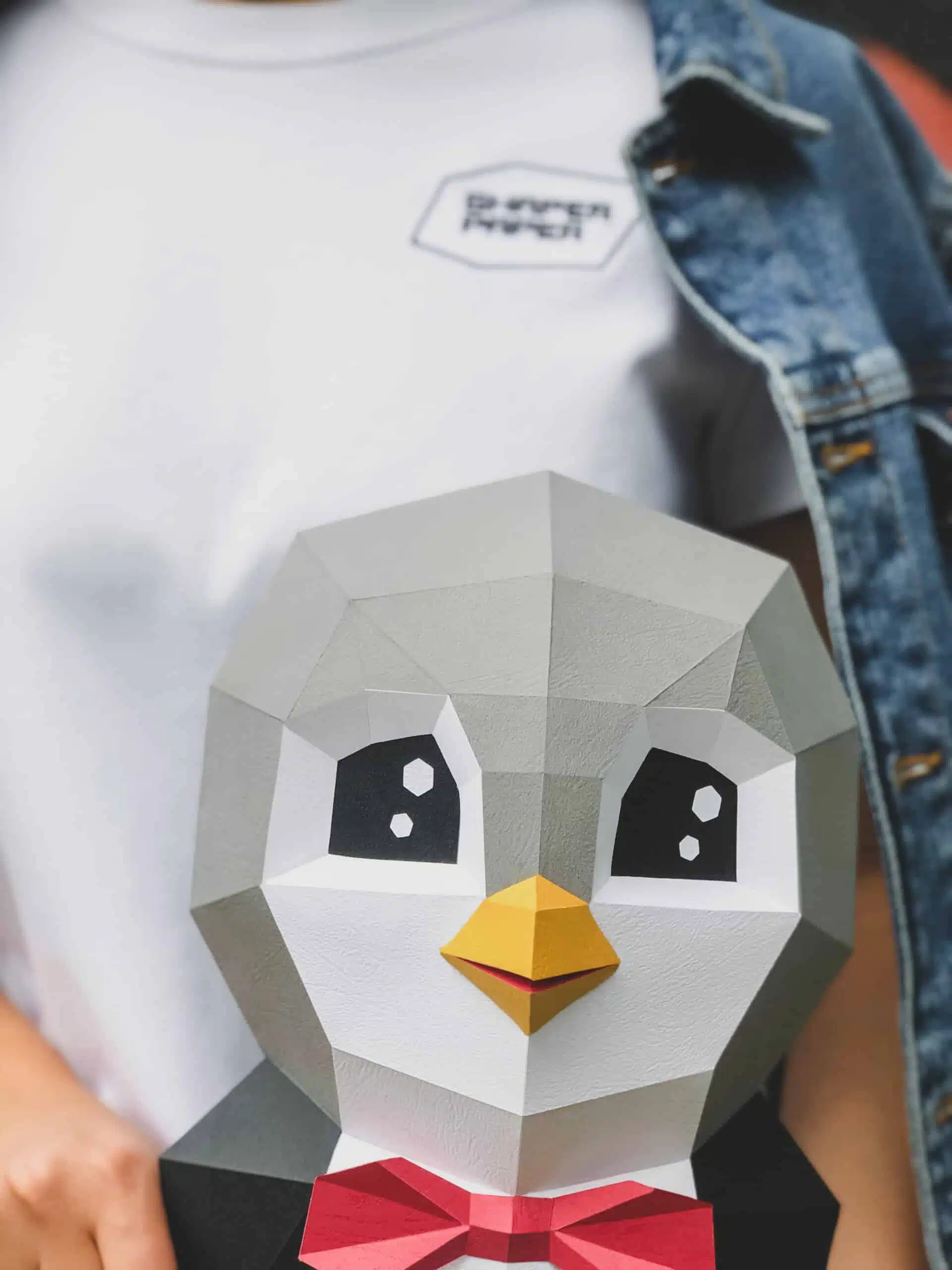 Pinguino in papercraft 3D, dettaglio