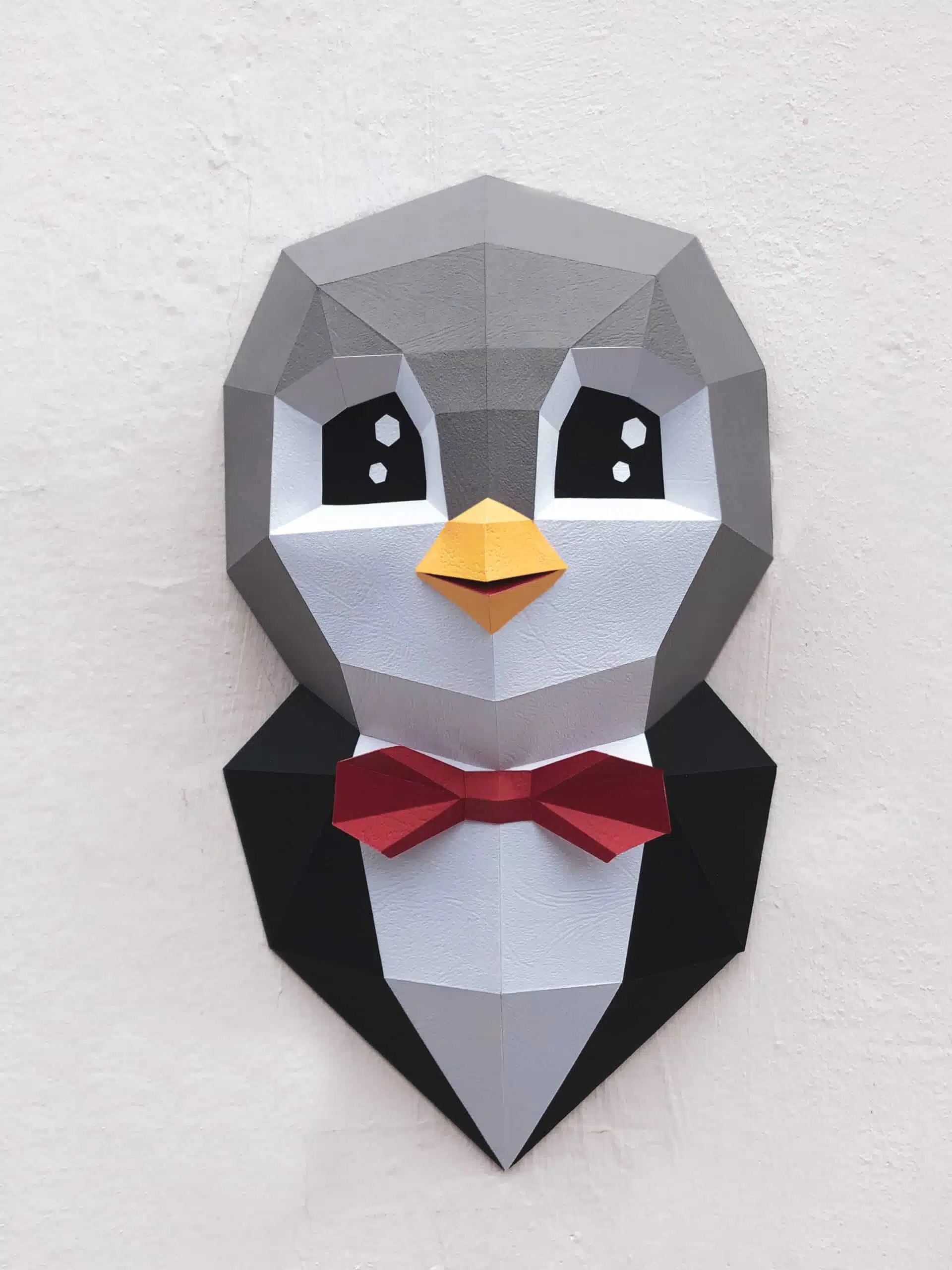 Pinguino in papercraft 3D, montato