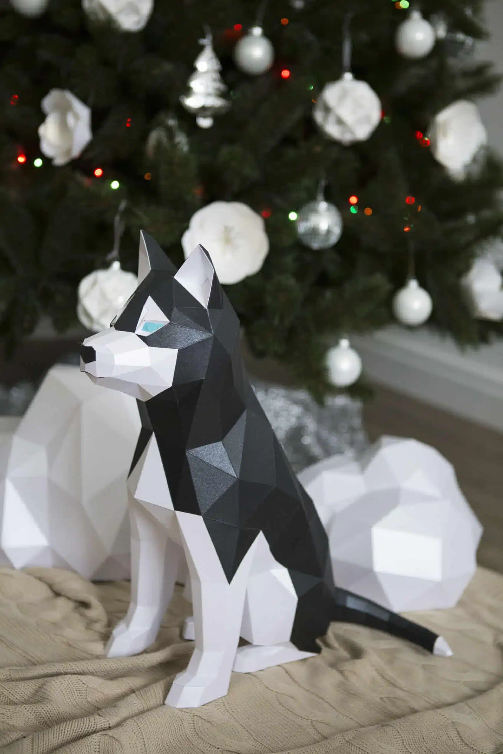 Husky en papercraft 3D, modelo 3D