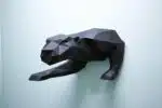 3D-papercraft panter voor aan de muur, weergave 5