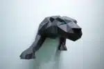 3D-papercraft panter voor aan de muur, weergave 6