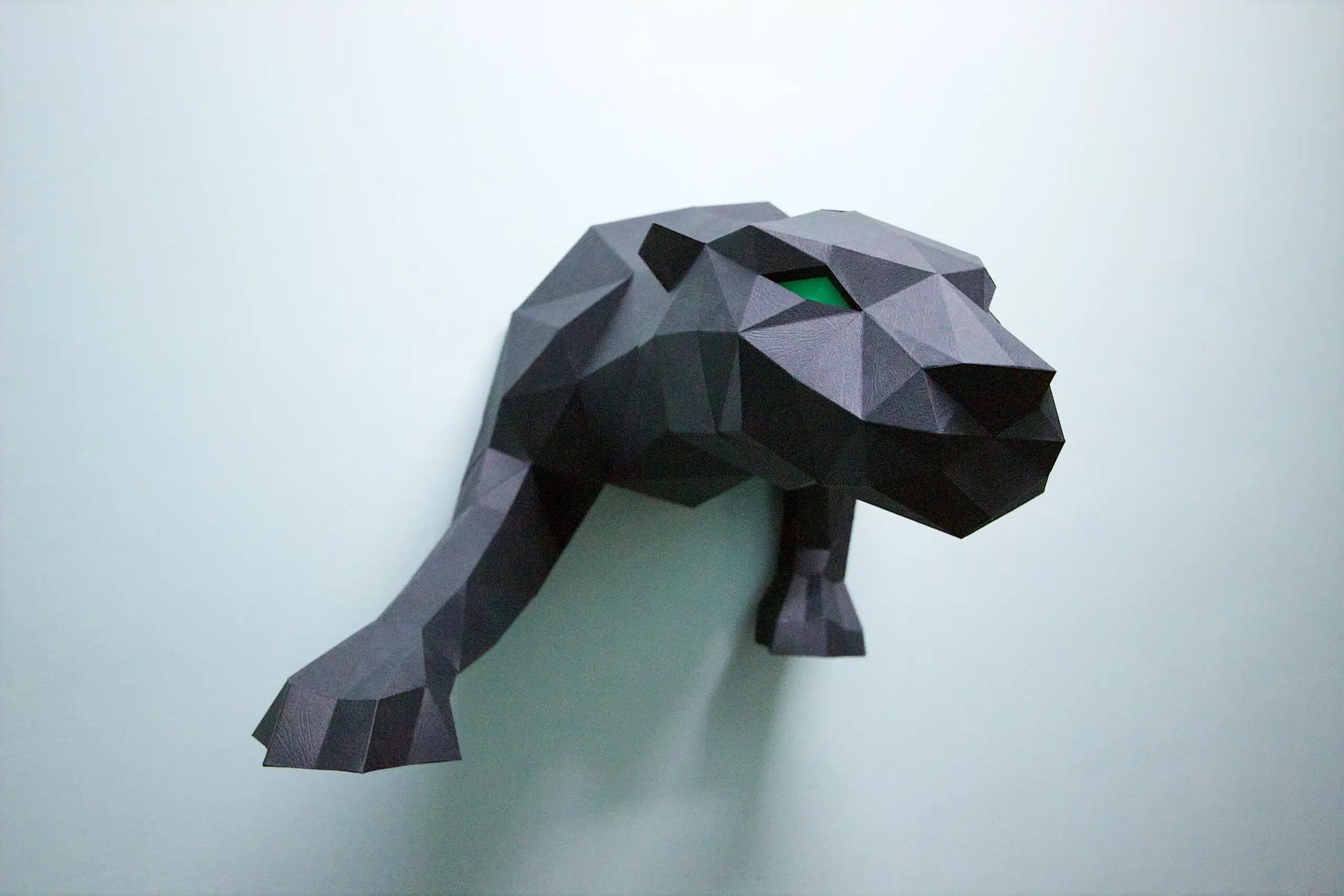 3D-papercraft panter voor aan de muur, weergave 6